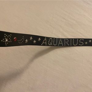 Vintage Y2K Zodiac Aquarius Belt
